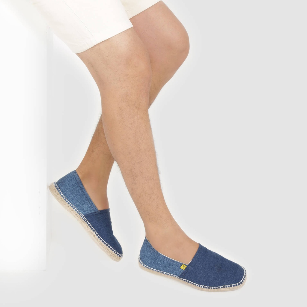 Espadrilles homme bi-couleur en jeans