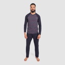 Pyjama homme manche raglan rayée