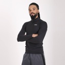 T-shirt de sport zippé homme manches longues avec logo