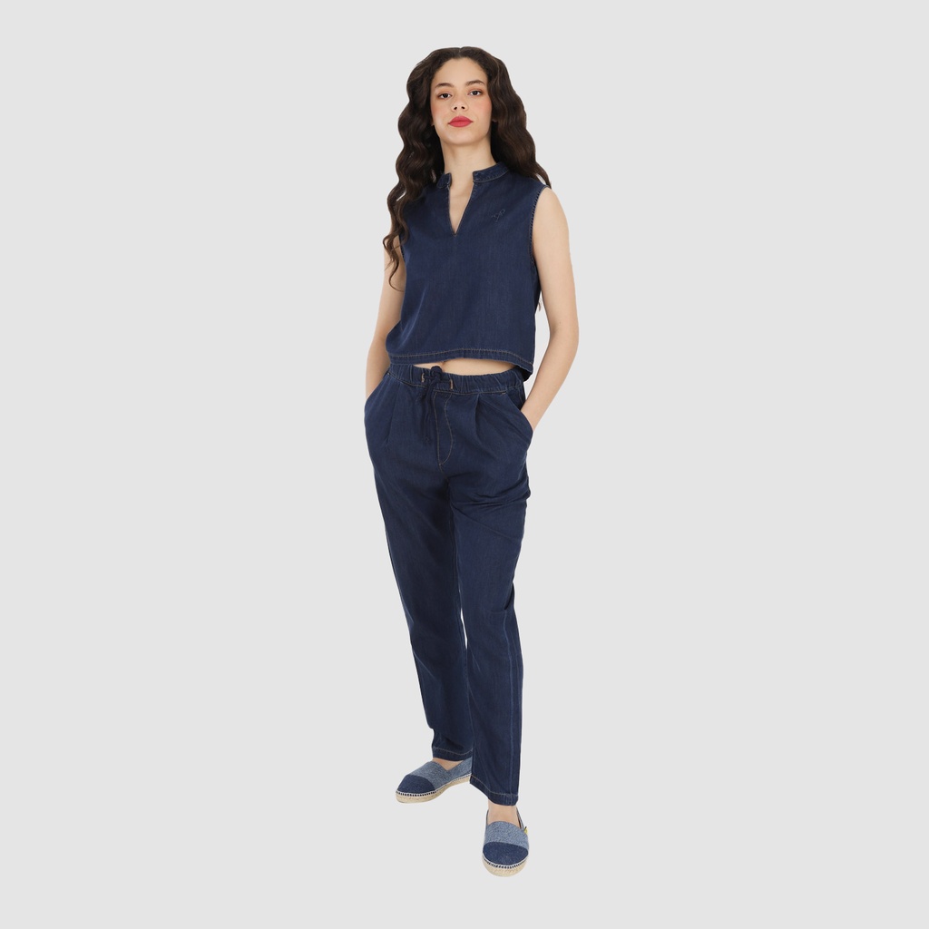 Pantalon fluide femme en jeans - TAHIRA