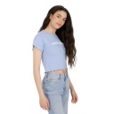 T-shirt crop côtelé femme manches courtes HABIBI YA LIL