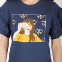 T-shirt manches courtes avec volant EYES ON YOU