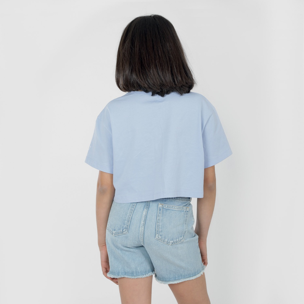 T-shirt crop fille manches courtes LA VILLA BLEUE