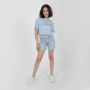 T-shirt crop fille manches courtes LA VILLA BLEUE