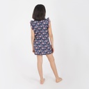 Robe de pyjama fille avec volant imprimé flamant