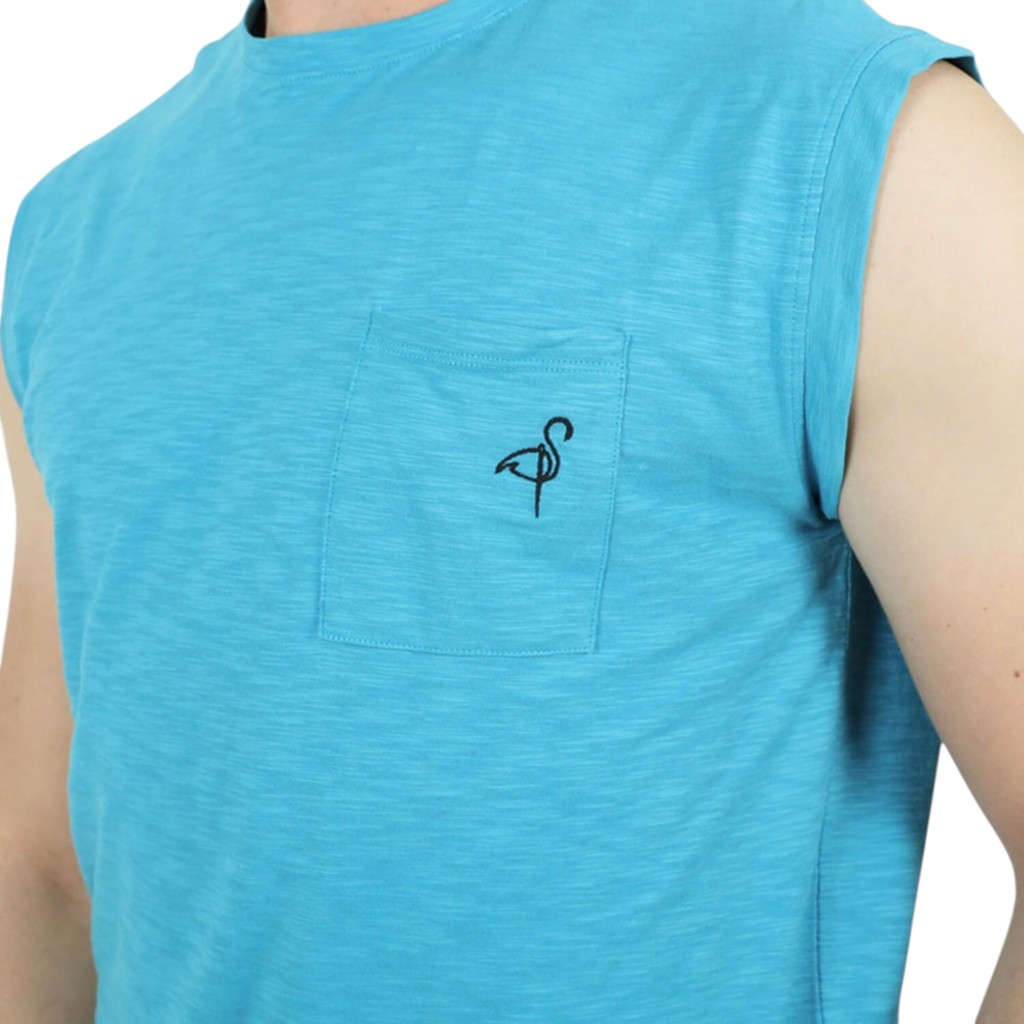 Débardeur flammé homme avec poche plaquée