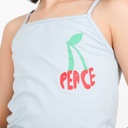 Ensemble fille bretelle et short PEACE