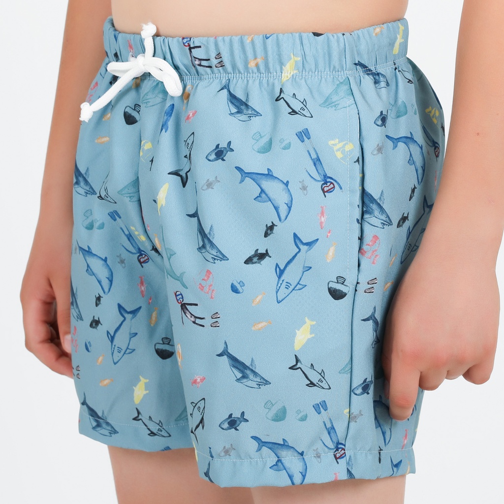 Short de bain garçon imprimé REQUIN