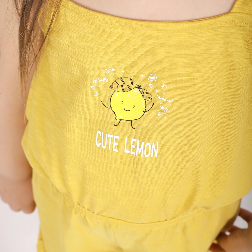 Combishort bébé avec volant CUTE LEMON