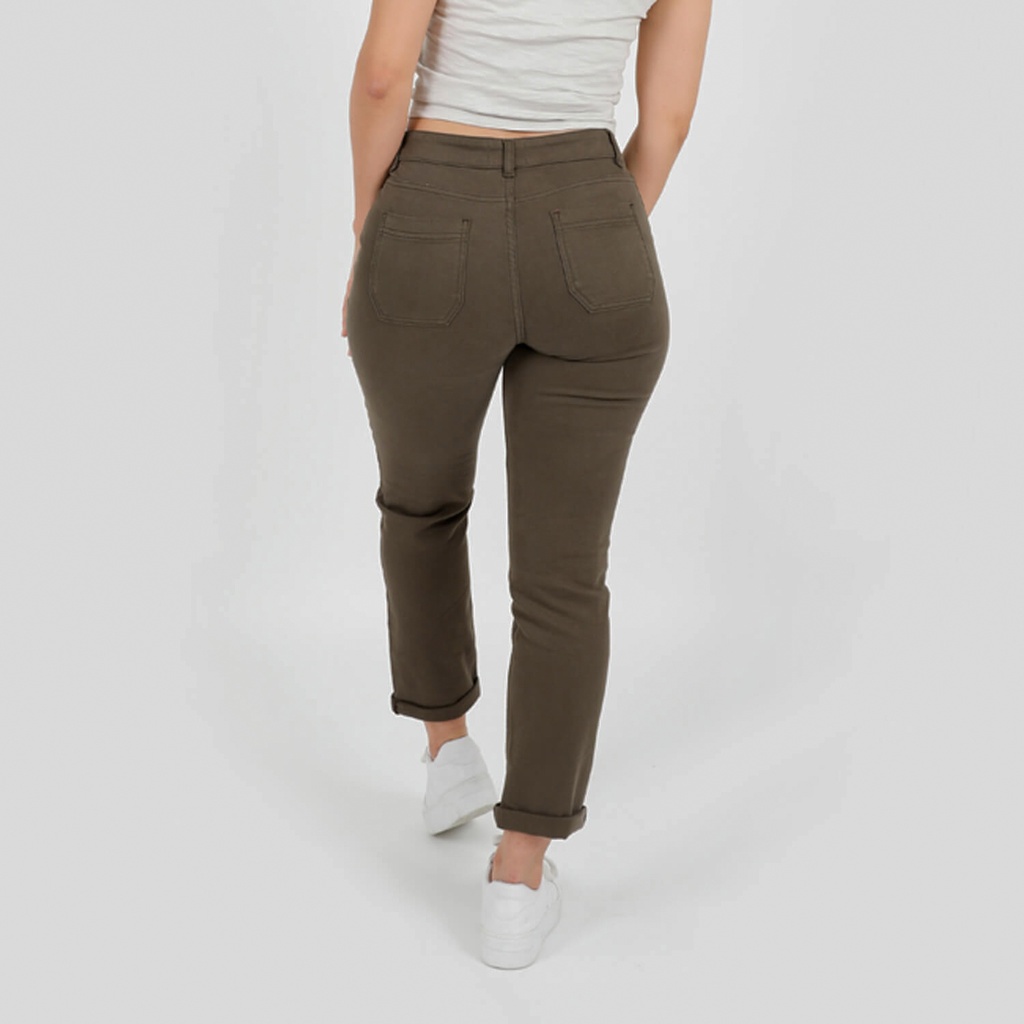 Pantalon slim femme avec poches plaquées