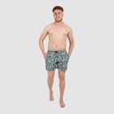 Short de bain homme court imprimé illustration feuille