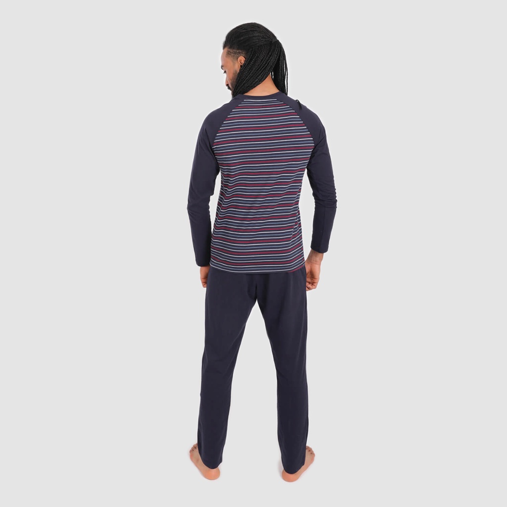 PYJAMA HOMME MANCHE RAGLAN RAYEE