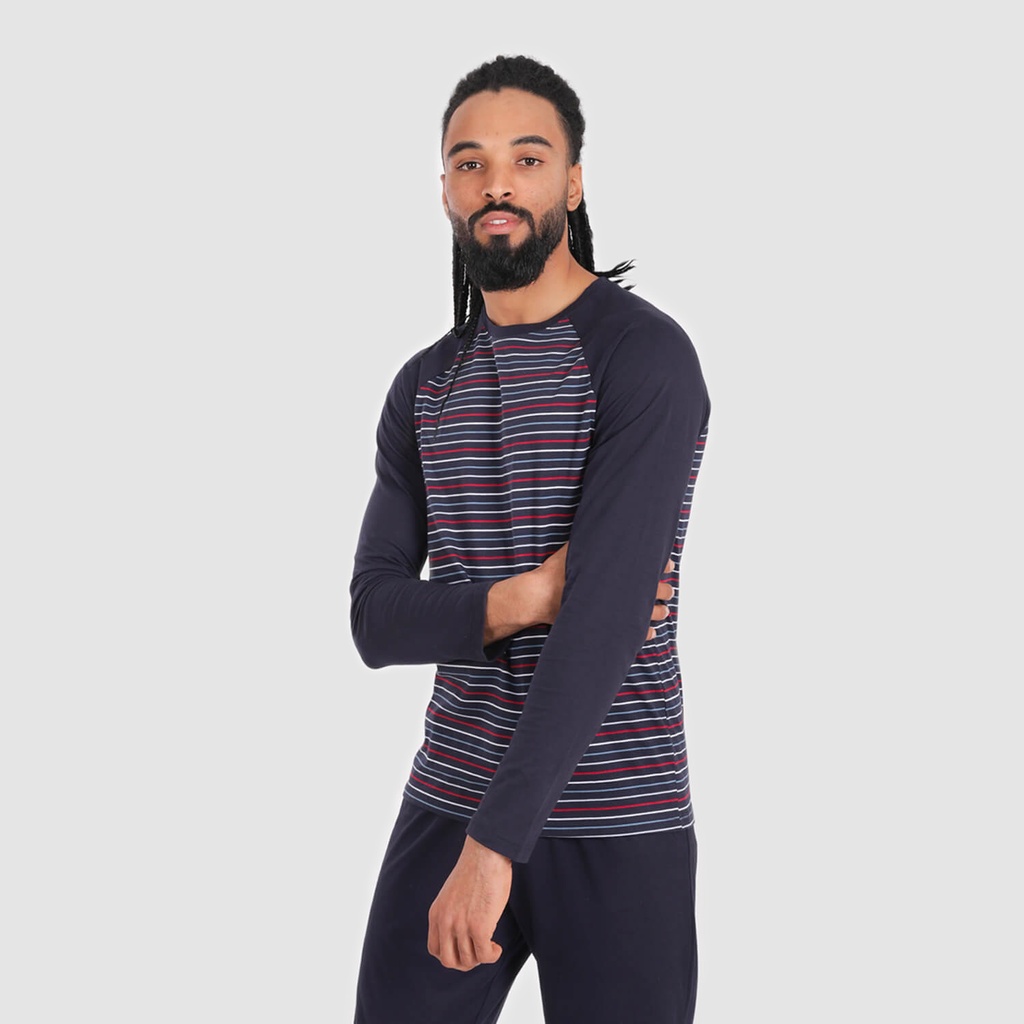 PYJAMA HOMME MANCHE RAGLAN RAYEE