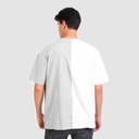 T-shirt oversized homme manches courtes bi-couleurs