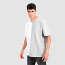 T-shirt oversized homme manches courtes bi-couleurs