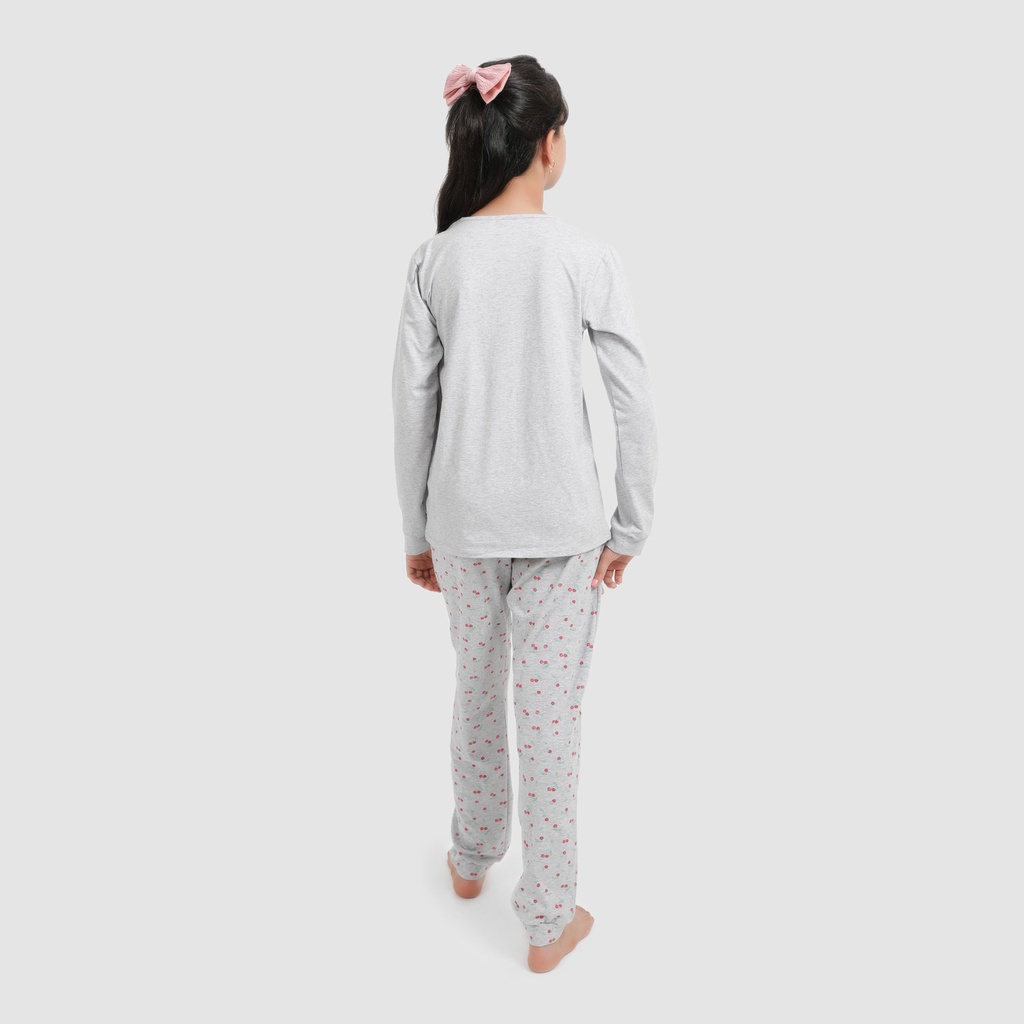 Pyjama fille manches longues POT CERISES