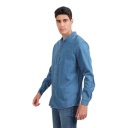 Chemise col tunisien homme en jeans - TAMIM
