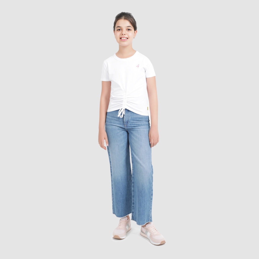 Wide leg jeans fille