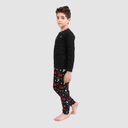 Pyjama garçon manches longues avec patte boutonnage