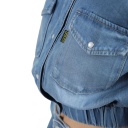 Cropped chemise western femme en jeans - SHERAZADE