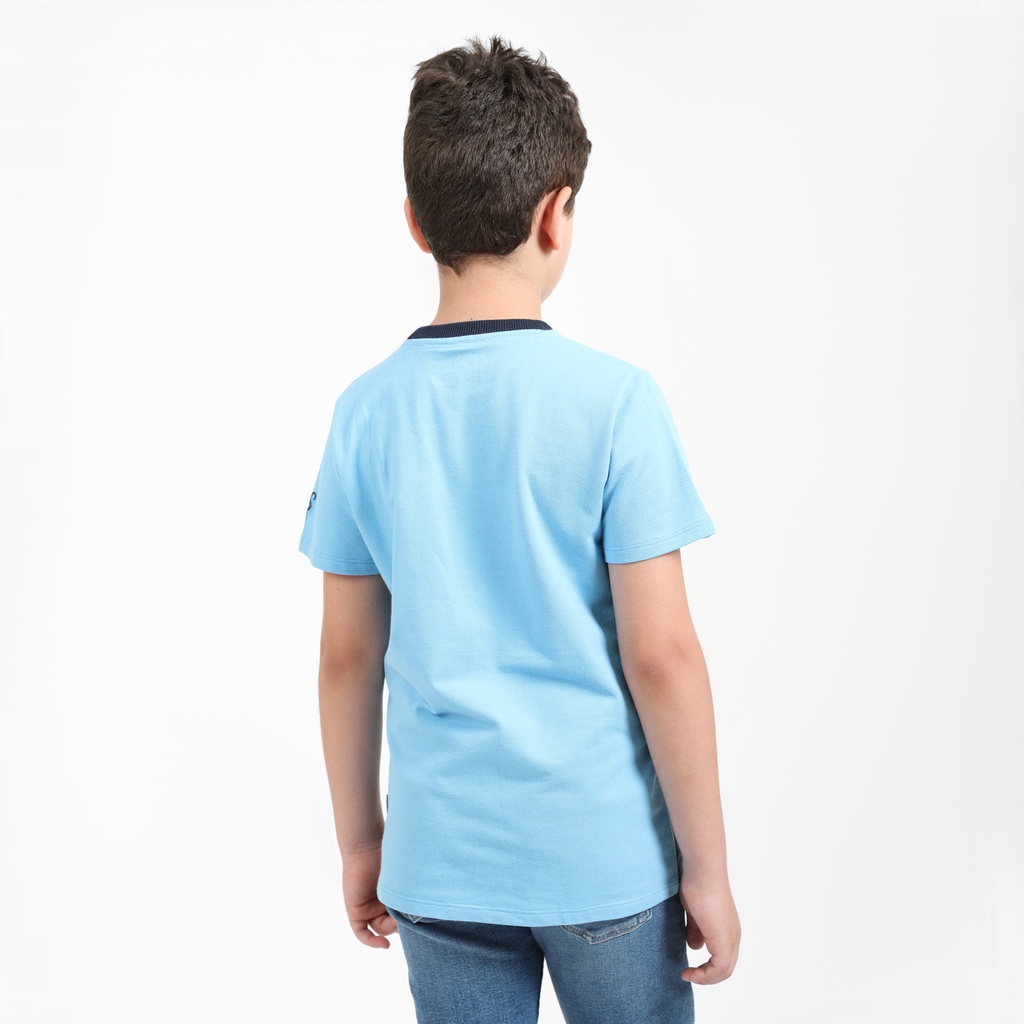 T-shirt garçon bi-couleurs avec pipping