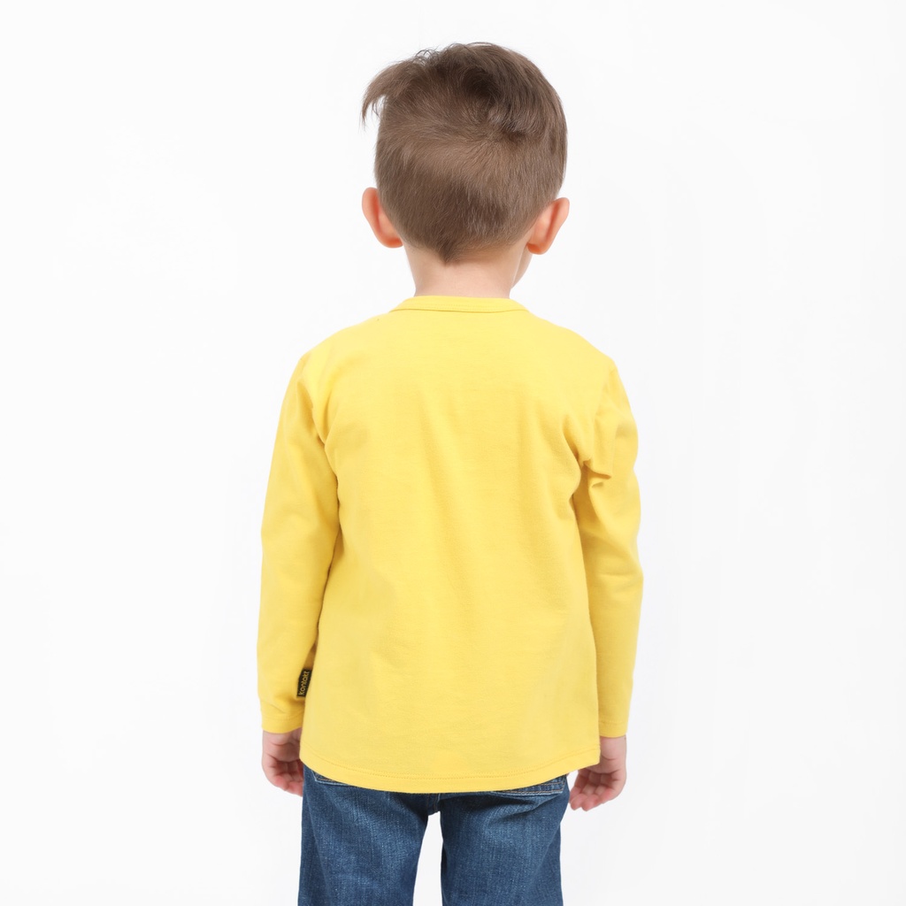 T-shirt bébé manches longues col tunisien