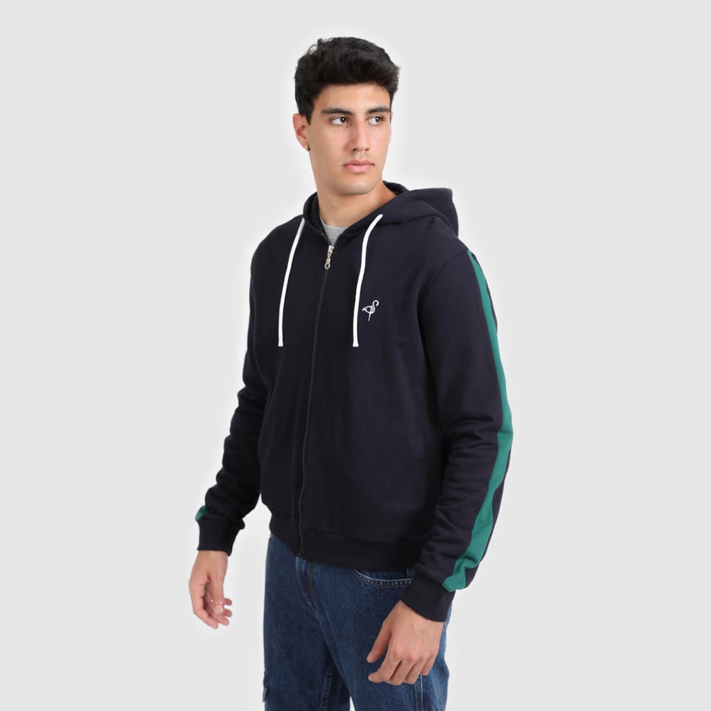 Hoodie zippé homme avec découpe FREEDOM