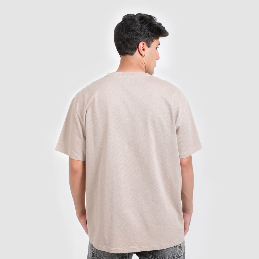 T-shirt oversized homme manches courtes  jacquard