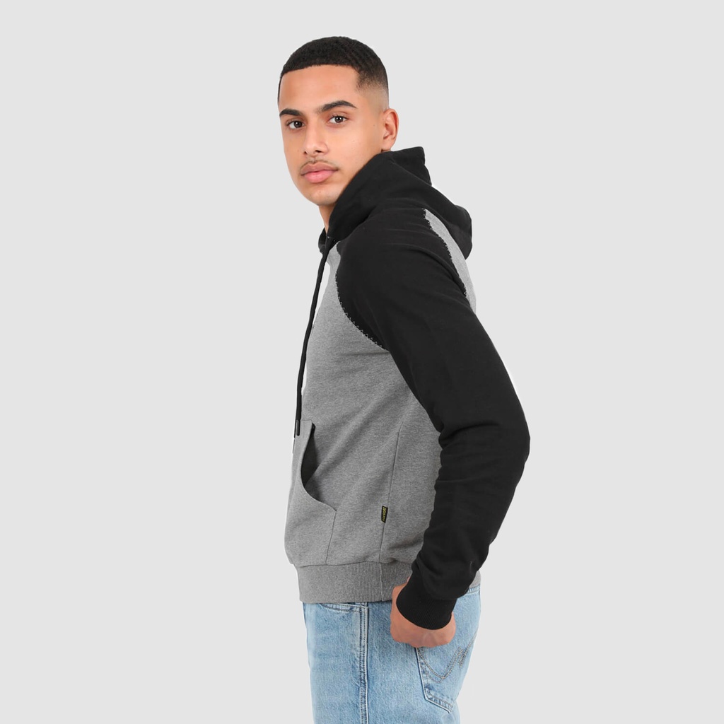 Hoodie homme manches raglan avec broderie