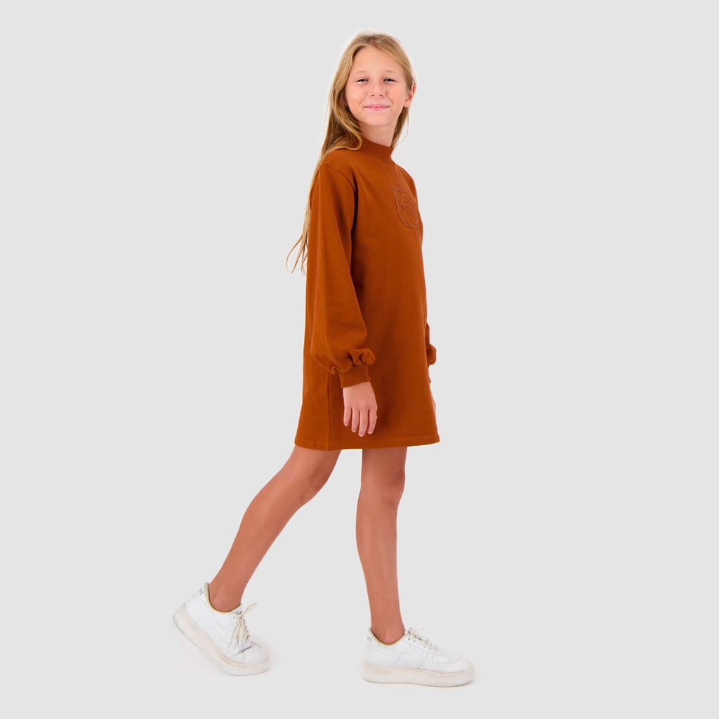 Robe sweat fille col cheminé THE CAMEL