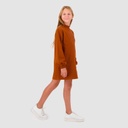 Robe sweat fille col cheminé THE CAMEL