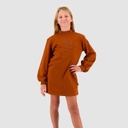 Robe sweat fille col cheminé THE CAMEL