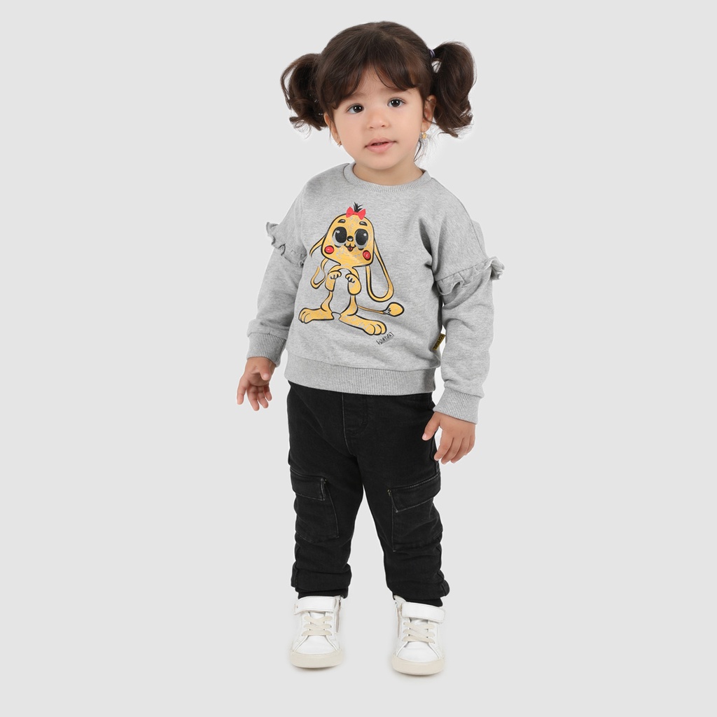 Sweat bébé avec volant CUT RABBIT