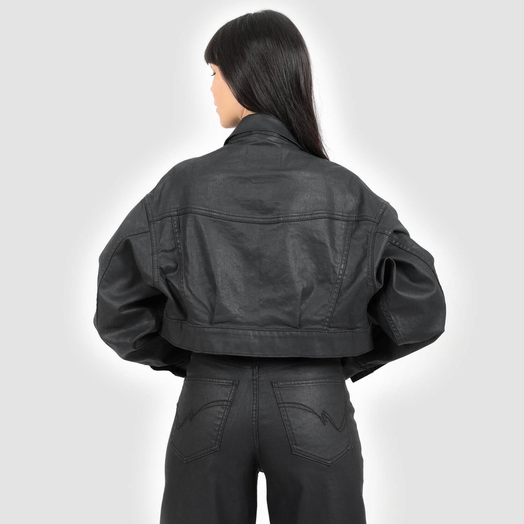 Cropped jacket femme effet cuir - KINDA