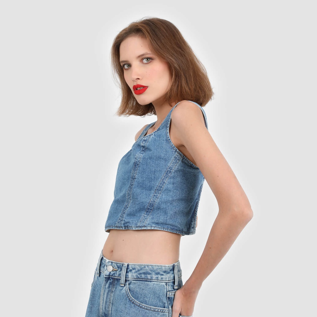 Top femme en jeans- BAHIA