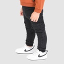 Jogger cargo bébé avec ceinture en cote en jeans