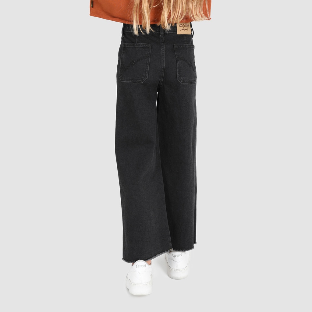 Wide leg jeans fille