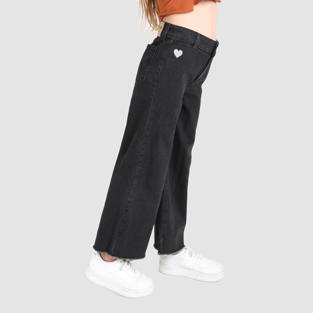 Wide leg jeans fille