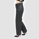 Straight jeans femme effet cuir -SARRA