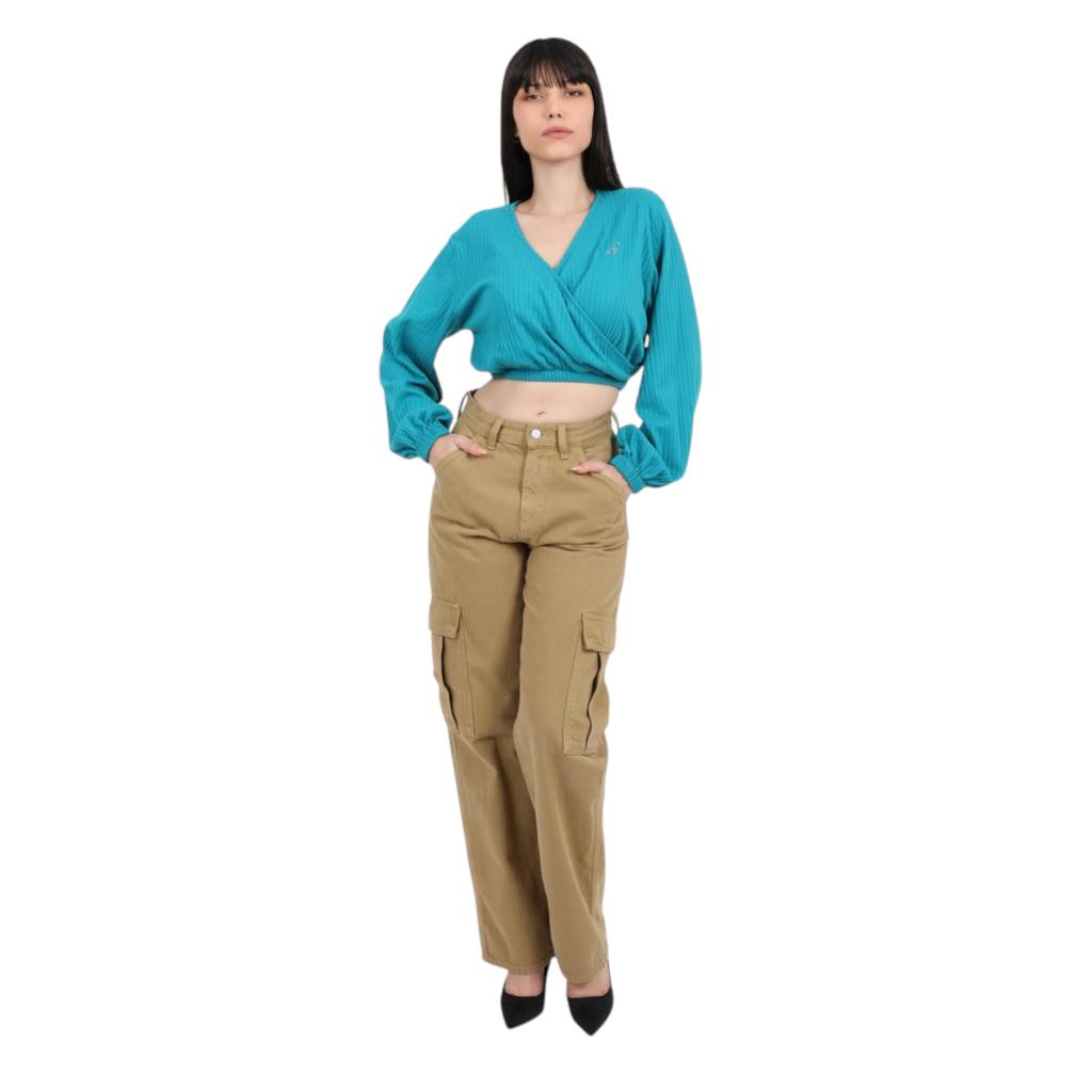Pantalon cargo femme-KAMILA