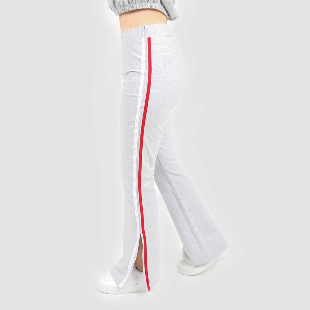 Jogger flare femme avec bande contrasté