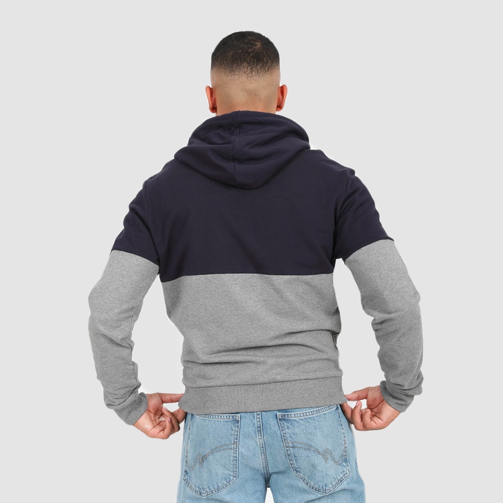 Hoodie homme bi-couleurs avec details broderie