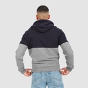 Hoodie homme bi-couleurs avec details broderie