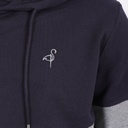 Hoodie homme bi-couleurs avec details broderie