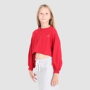 Sweat crop fille avec détails broderie