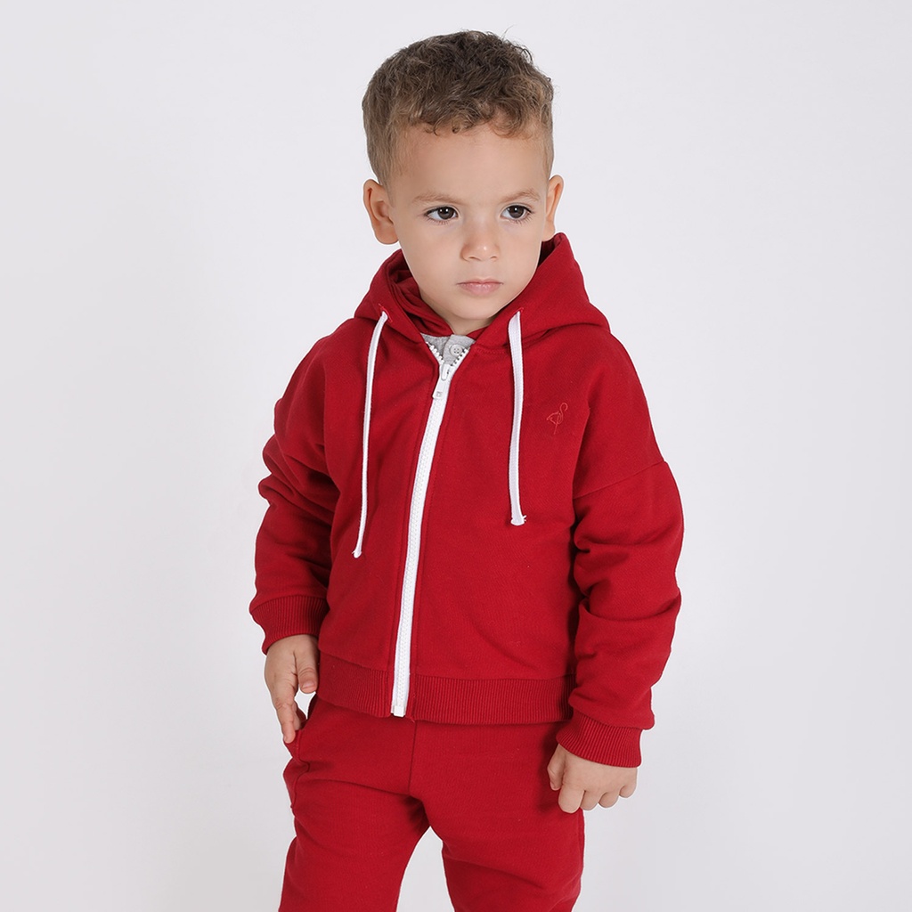 Hoodie zippé bébé manches tombantes