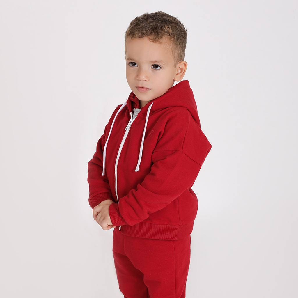 Hoodie zippé bébé manches tombantes