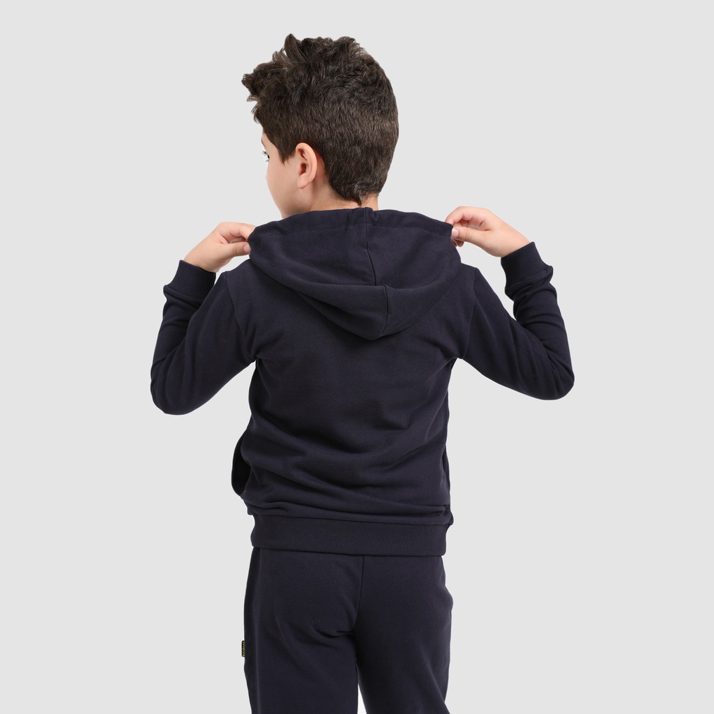 Hoodie zippé garçon avec broderie