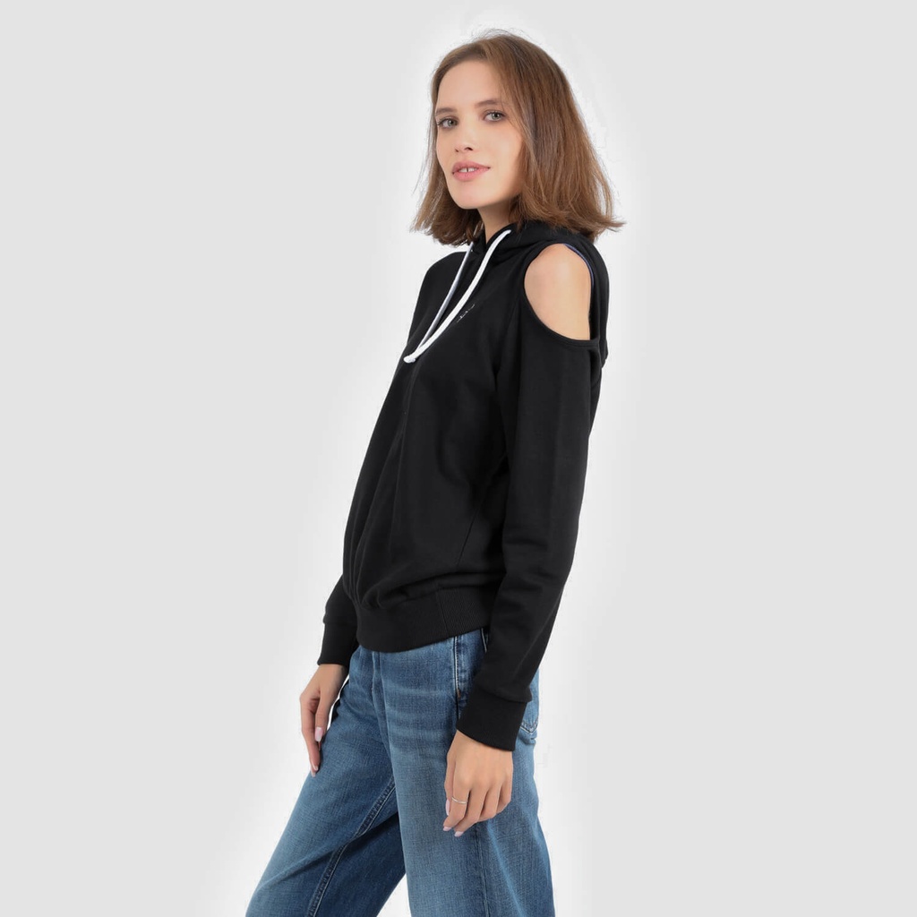 Hoodie femme avec épaule dénudée