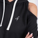 Hoodie femme avec épaule dénudée